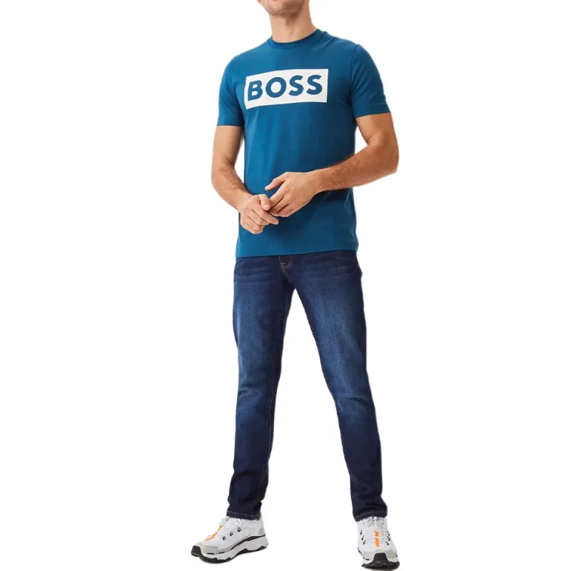 HUGO BOSS T-Shirts Men Peacock Blue-1