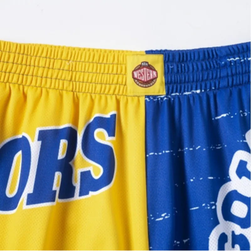 Mitchell & Ness Basketball Shorts Men's Yellow Blue-2
