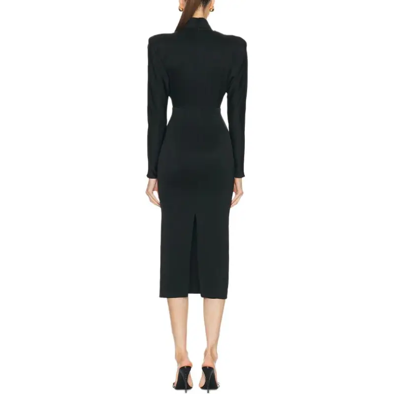 Alex Perry Long Sleeved Dress Women's Black-1