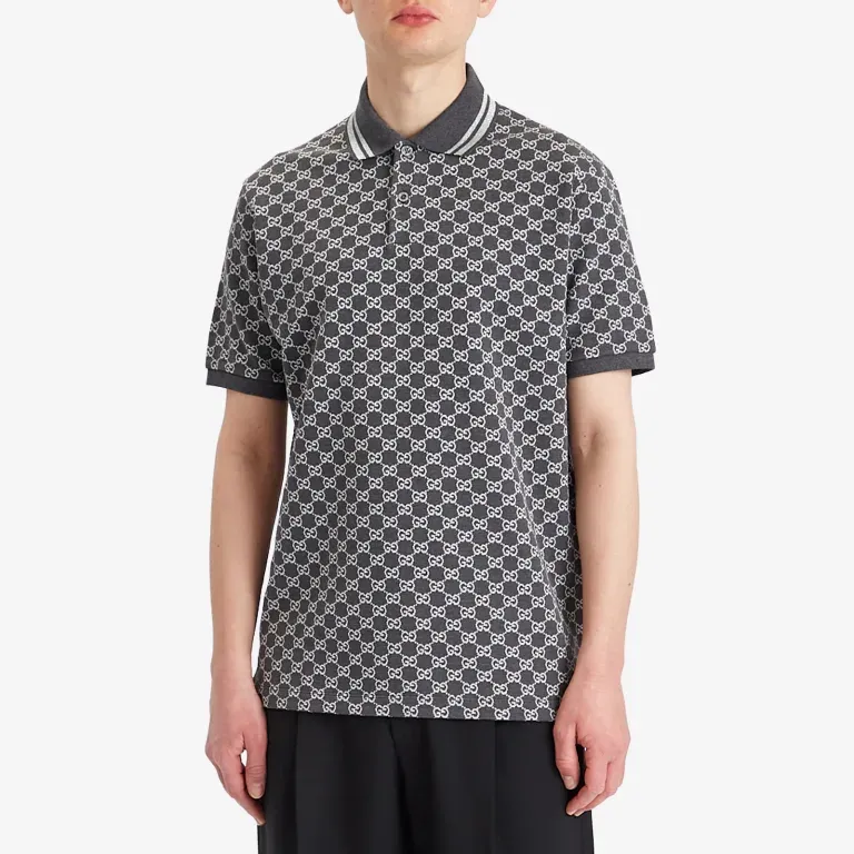 GUCCI SS25 Polo Shirt Men's Dark Gray-3