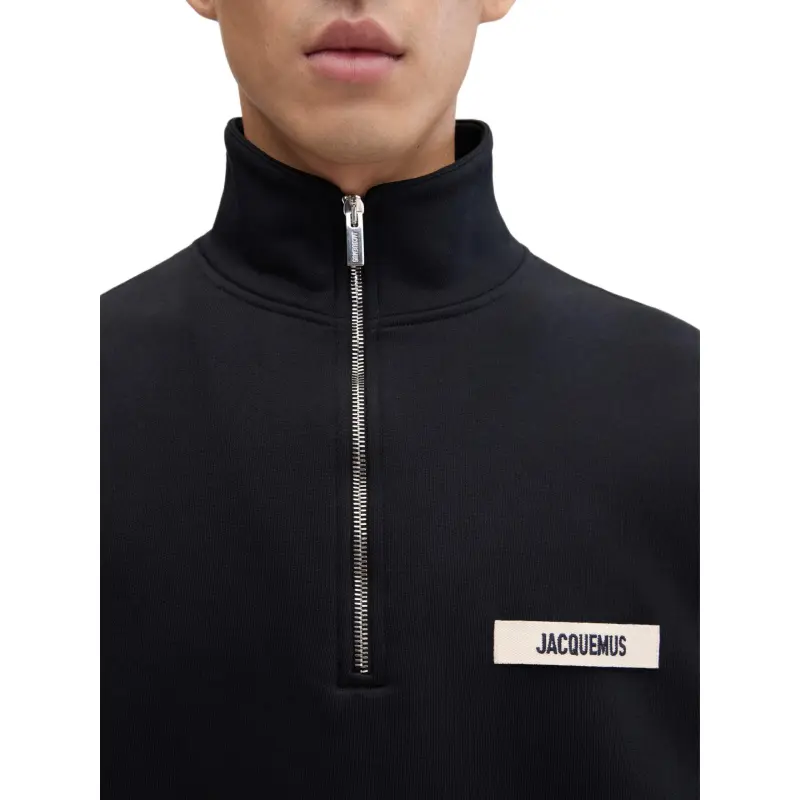 Jacquemus The Gros Grain Zipped Rollneck Sweatshirt-3