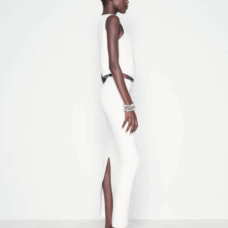 ZARA Vests Women's White-3