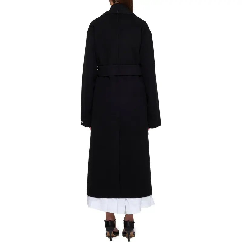 SportMax Veleno Belted Long Sleeved Coat-2