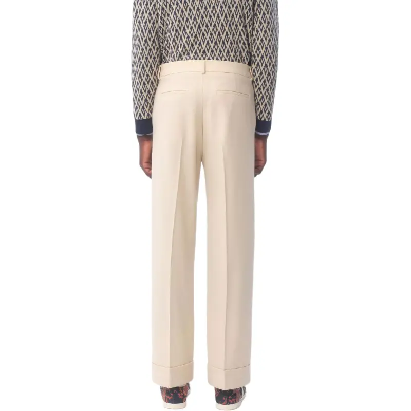 Valentino Turn up Gabardine Trousers-3