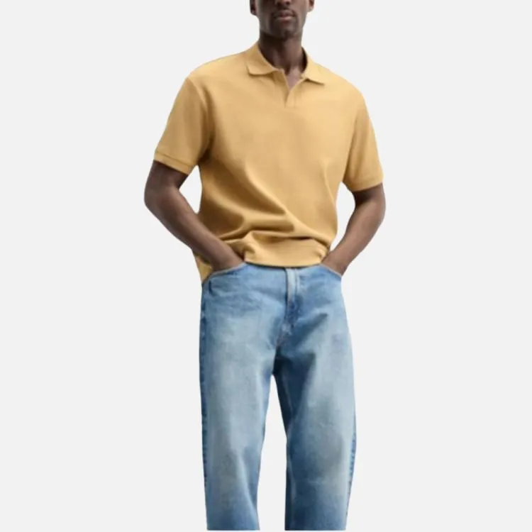 ZARA Polo Shirts Men Mustard-3