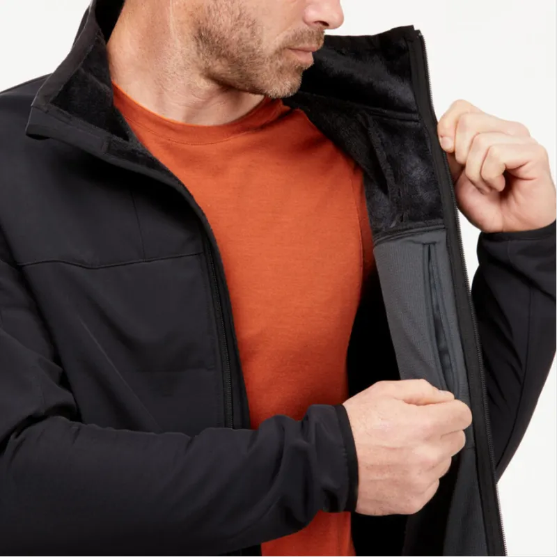 DECATHLON MT100 FORCLAZ WINDWARM Jackets & Coats Men's Black/Carbon Gray-4