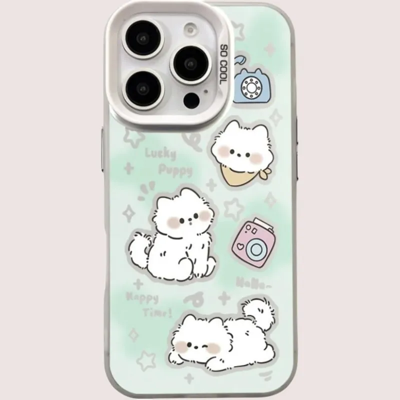 Wei Xin Acrylic Material Green Blended 3 Pack Cats Phone Cases Compatible With IPhone 16/15 Pro Max/Apple 13/14 Pro/Max-1