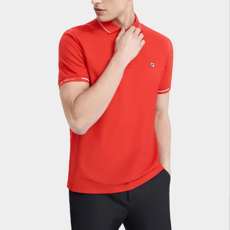 FILA Polo Shirts Men Legend Red-4
