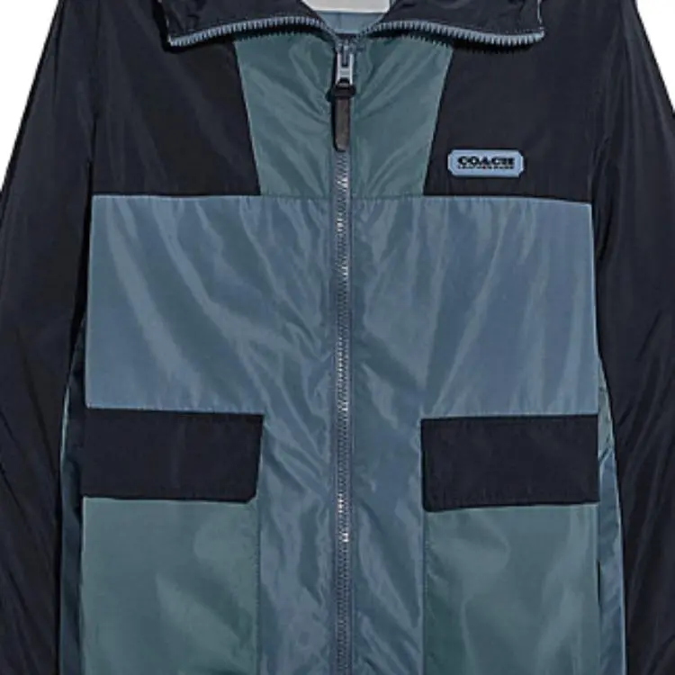 COACH Jackets Men Blue Gray-3