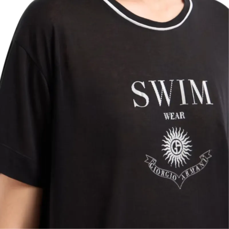 GIORGIO ARMANI Printed Silk And Lyocell Crew neck T shirt-4
