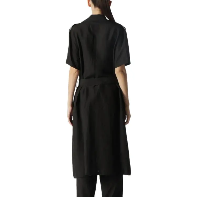 Yohji Yamamoto Trench Coat Women's Black-2