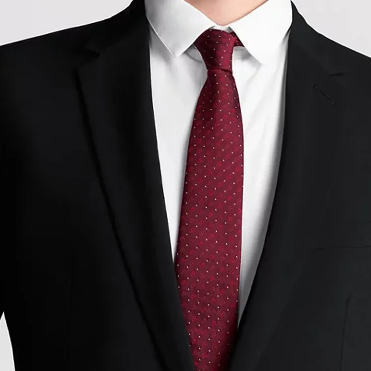 DIOR Mulberry Silk Ties Men's Burgundy-1