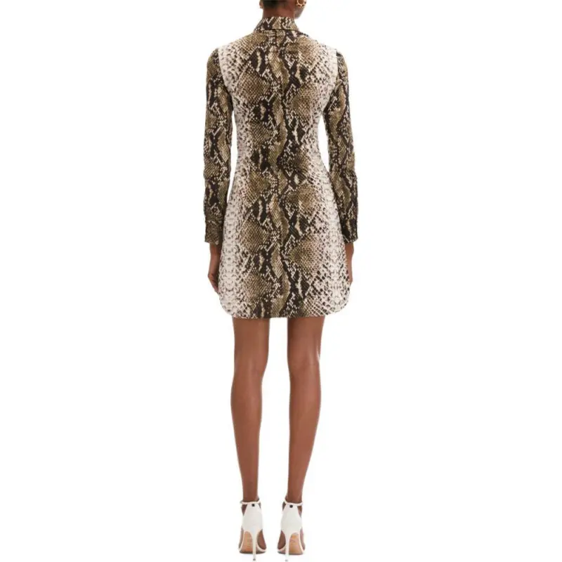 Oscar De La Renta Snake Cotton Poplin Shirt Dress-2