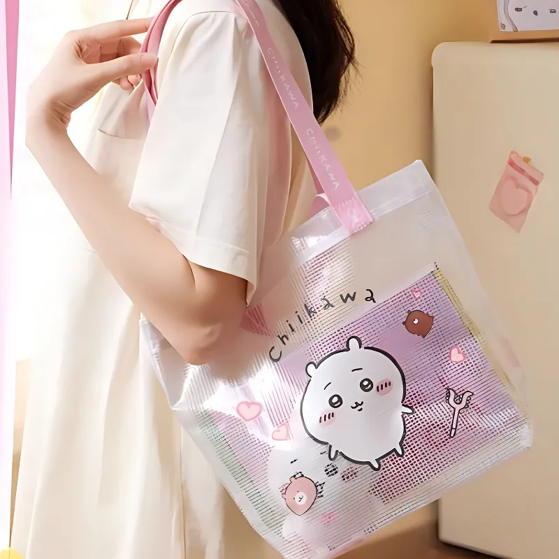 MINISO Chiikawa Collaboration PVC Gauze One Shoulder Handbag Unisex Multicolor-4