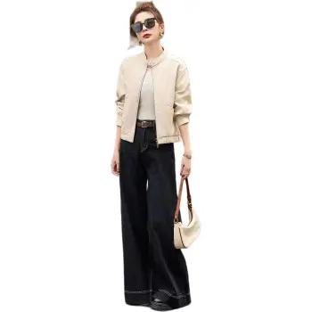 Fele.d Leather Jackets Women's