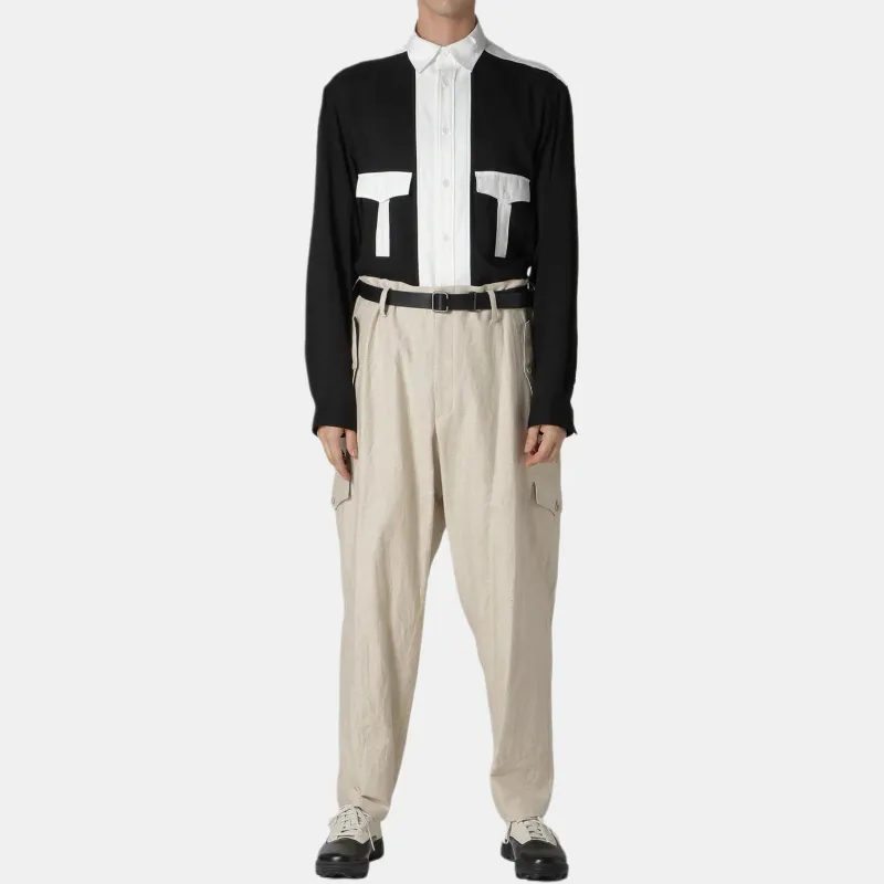 Yohji Yamamoto Y's For Men FW24 Casual Pants Men's Ivory-3
