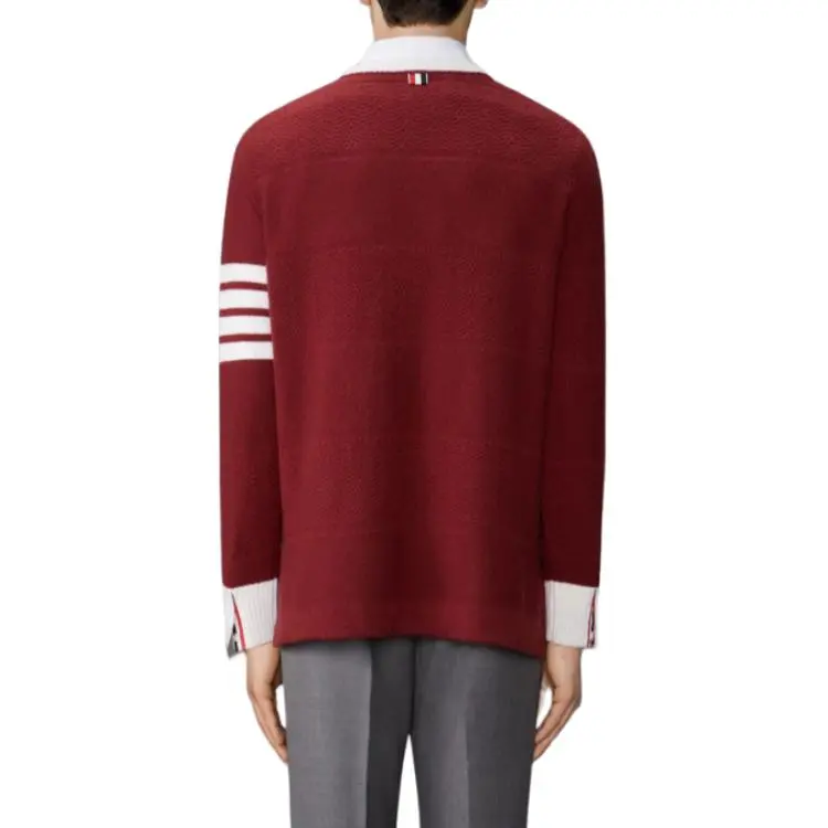 THOM BROWNE 4 Bar Striped Crewneck Jumper-3