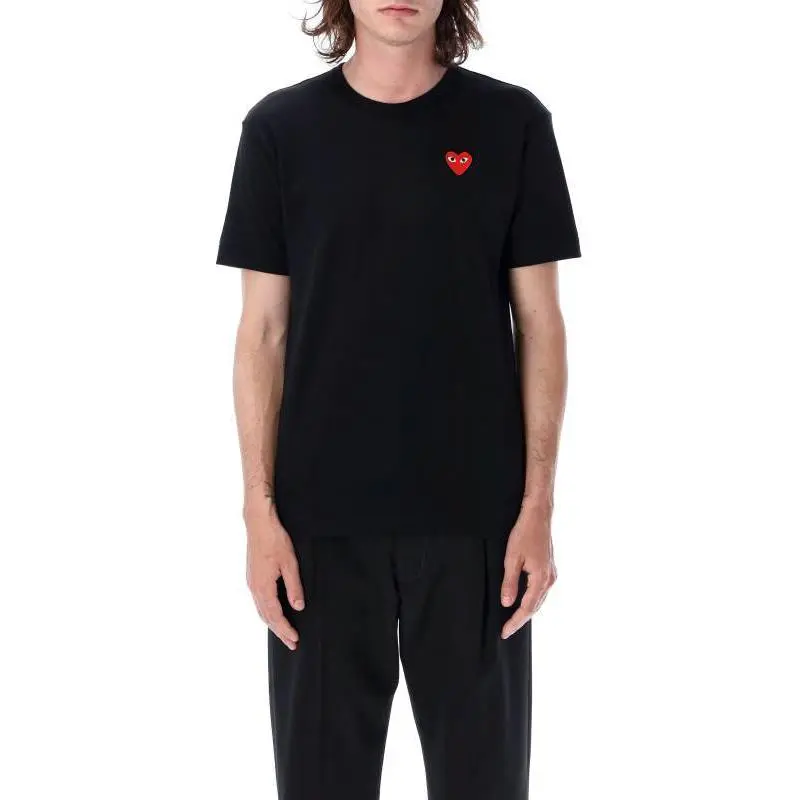 CDG Comme Des Garçons Short-Sleeve Play T-Shirt With Red Heart-4