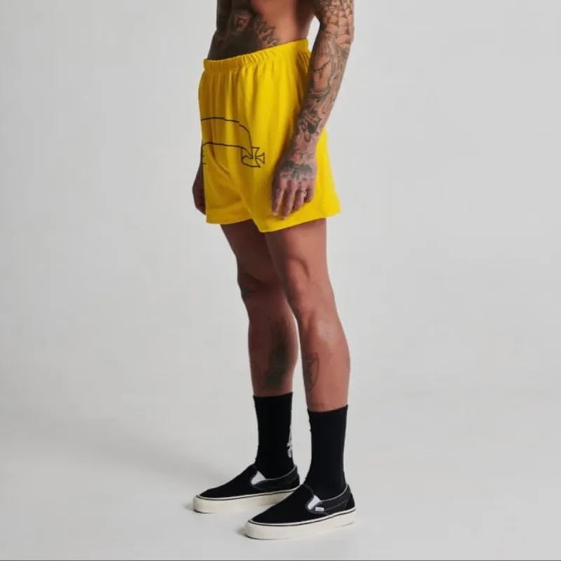 Askyurself Casual Shorts Unisex Yellow-5