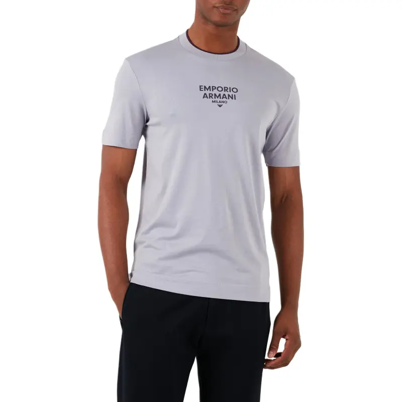 EMPORIO ARMANI SS24 T Shirt Men's Light Purple-3