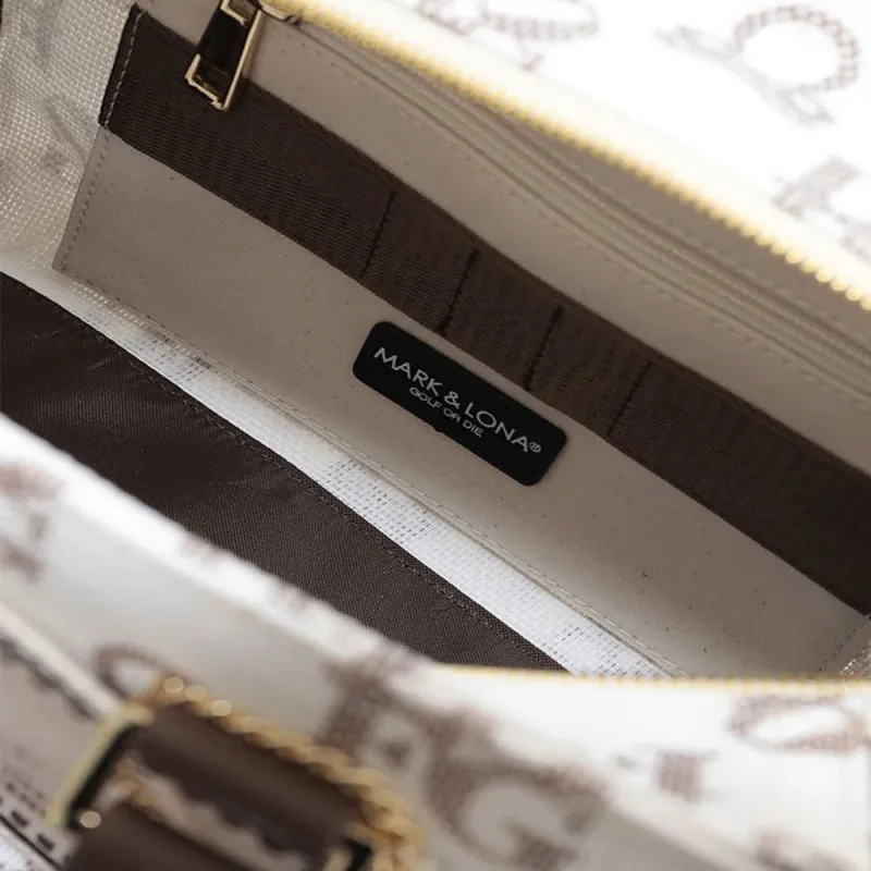 MARK & LONA Cotton With Polyvinyl Chloride With Artificial Leather Handbag Unisex Brown-7