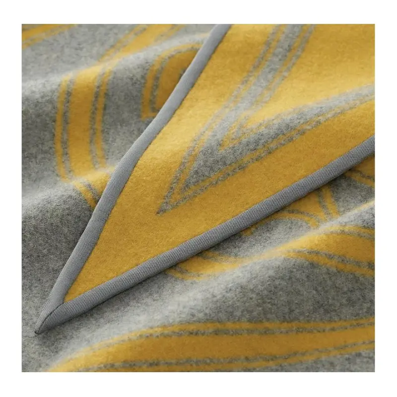 HERMES Cashmere Silk Twill Knit Scarves Women's Yellow-1