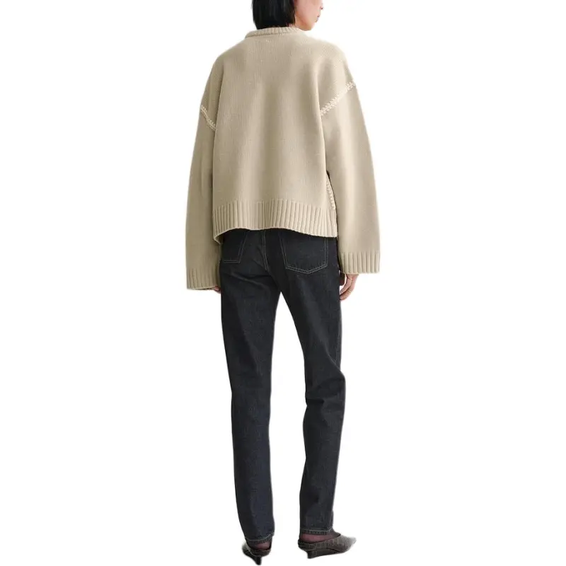 TOTEME Long Sleeved Crewneck Knitted Sweater-3