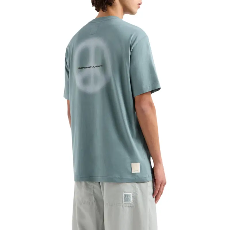 EMPORIO ARMANI Asv Jersey T shirt With Oversized Print From The Peace Capsule Collection-3