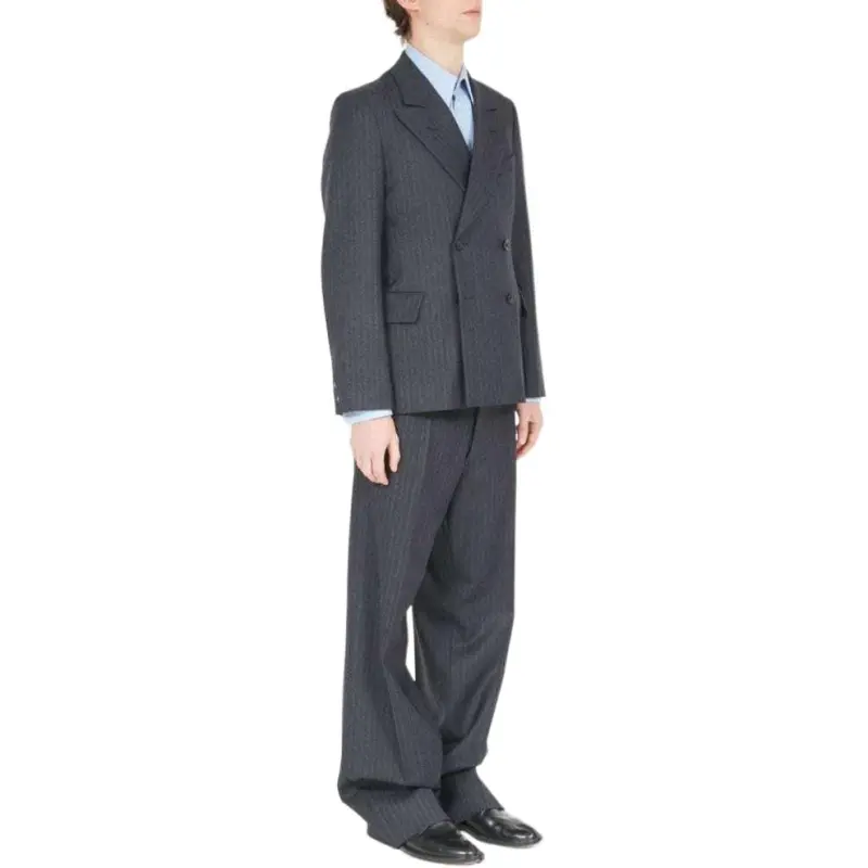 Maison Margiela Barathea Striped Tailored Blazer-2