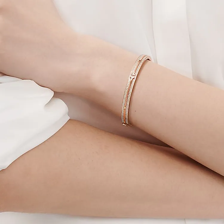 TIFFANY & CO. 18K Rose Gold Bangles Unisex Rose Gold-3