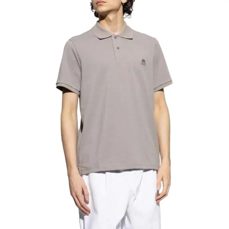 Moose Knuckles Logo Plaque Short Sleeved Polo Shirt-3