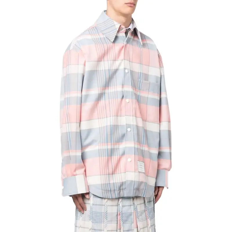 THOM BROWNE Checked Long Sleeved Shirt-2