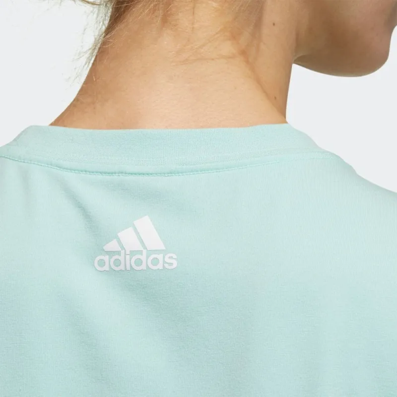 Adidas Set in Sleeve T Shirt Women's Green-4
