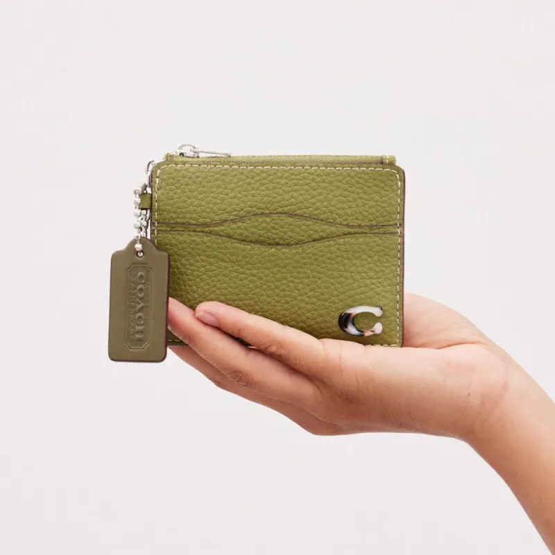 Coachtopia Leather Wallet, Card Holder Regular Women's Olive Green-4