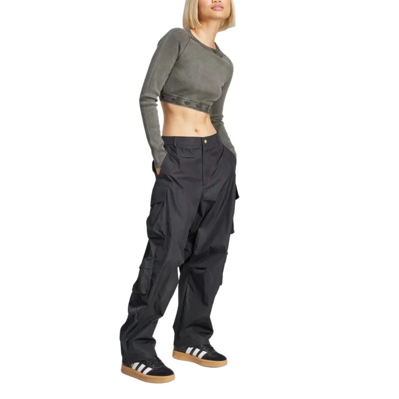 Adidas Originals Ribbed Long Sleeve Crop Top-3