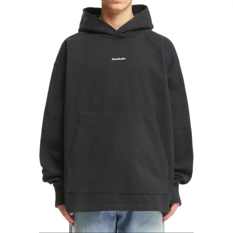 Acne Studios Logo Printed Long Sleeved Hoodie-3