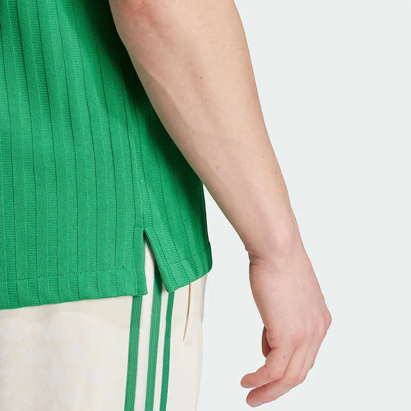 Adidas Originals SS23 Adicolor 70s Retro Series Polo Shirt Men's Green-5
