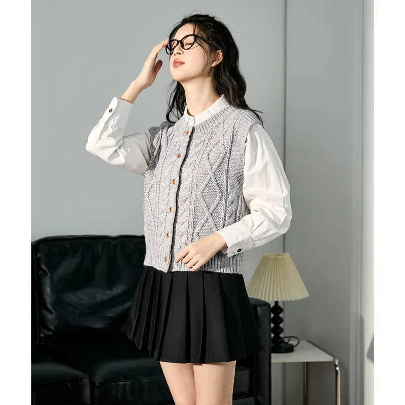 Tonlion Vests Women's Mist Gray-1