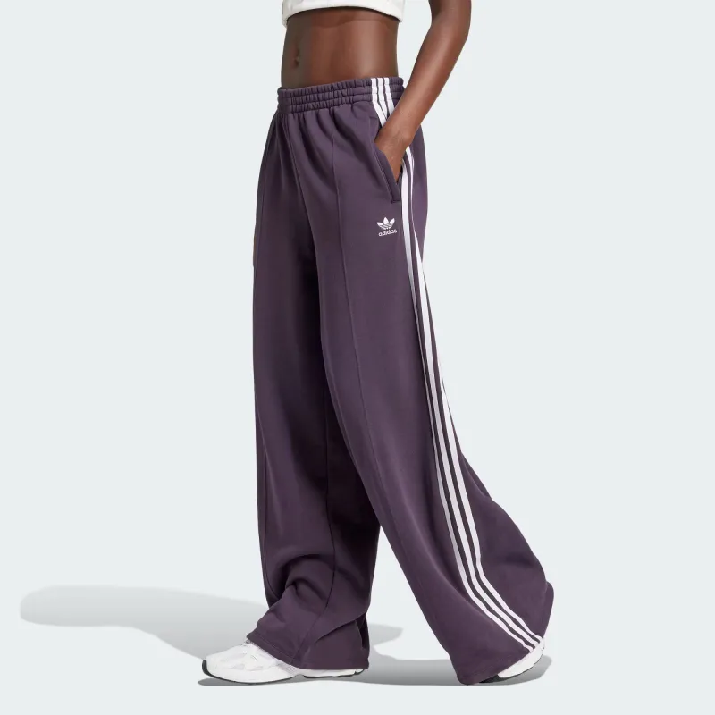 Adidas Originals ADICOLOR FW24 WIDE LEG JOGGERS Casual Pants Women's Dark Purple-4