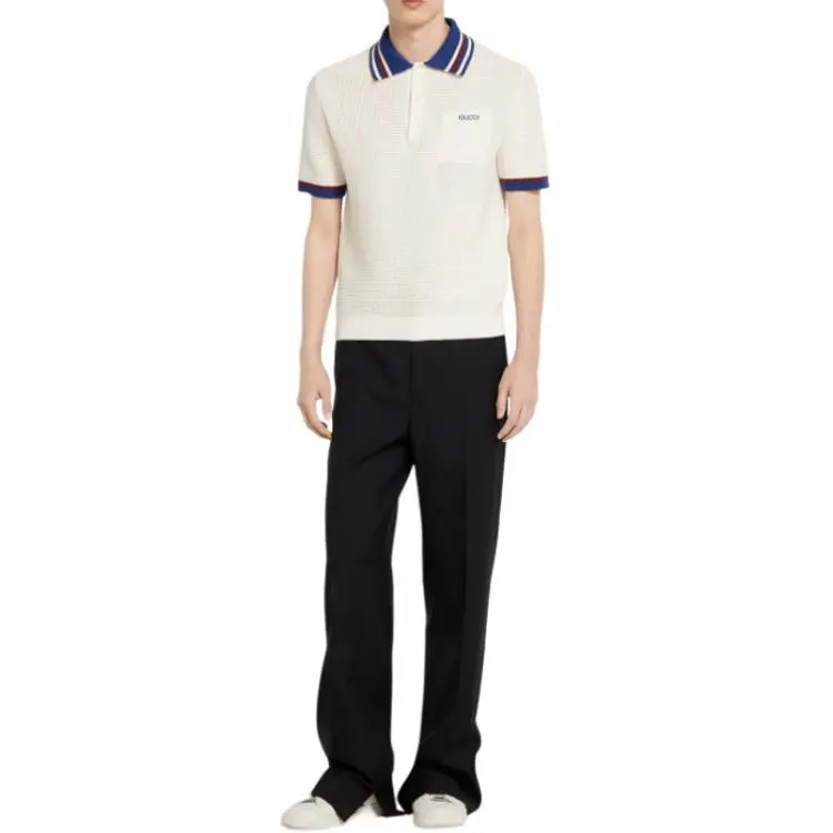 GUCCI Polo Shirts Men White-3