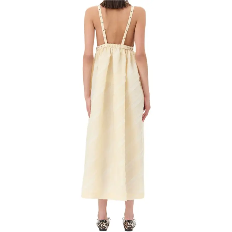 GANNI Striped Strap Dress-4