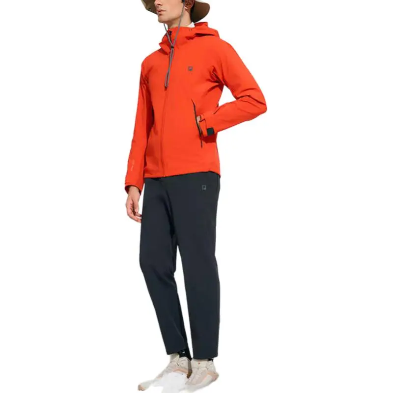 FILA Water-Resistant Windbreaker Jacket Men's Sandy Orange-5