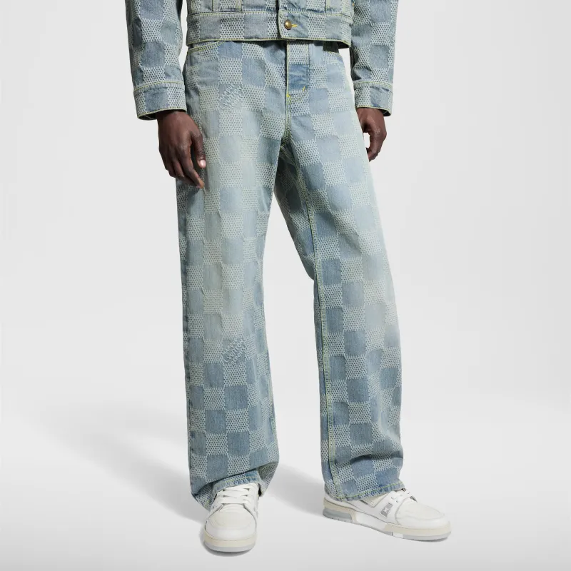 LOUIS VUITTON Damier Denim Skate Pants-3
