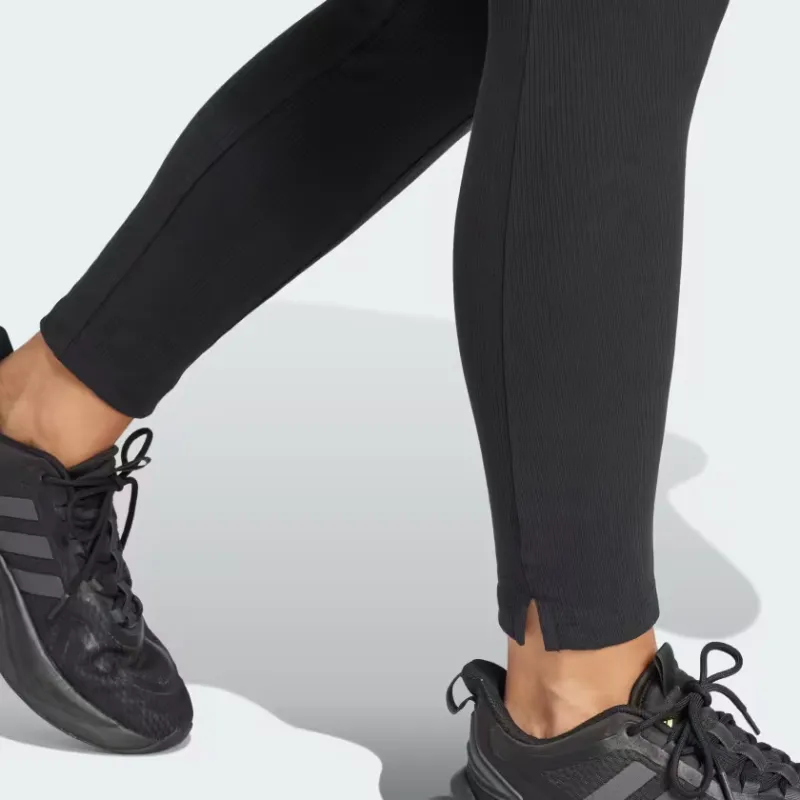 Adidas Lounge Ribbed High Waist 7/8 Leggings Women's Black-5