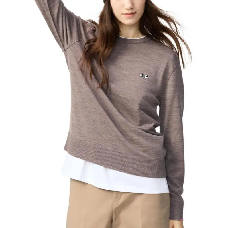 Anya Hindmarch X UNIQLO Anya Hindmarch Co brand Sweaters Women's Coffee-1