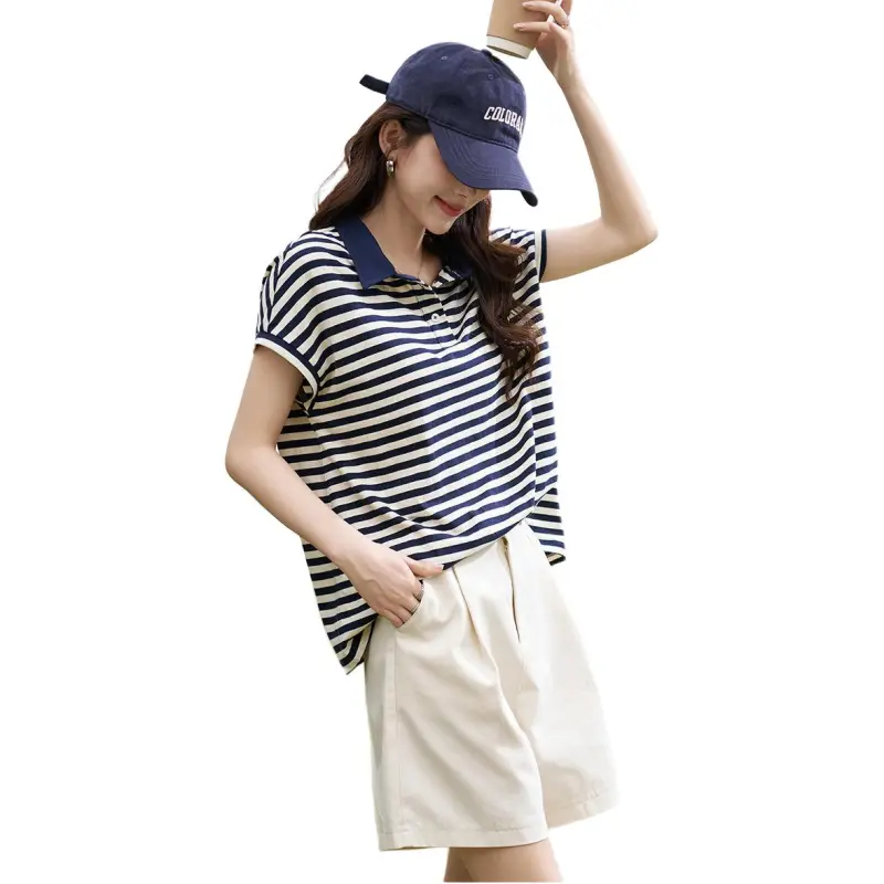 Mu Xiao Xin T Shirts Women's Navy Blue-1