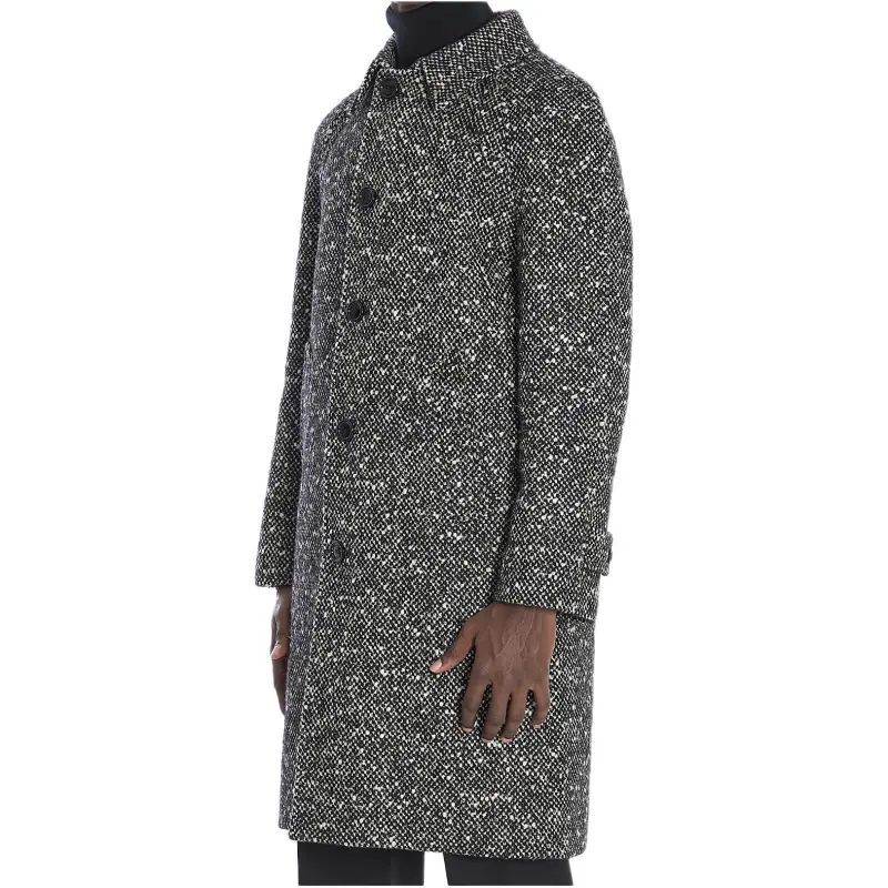 CELINE Camden Mac Coat In Wool Tweed-5