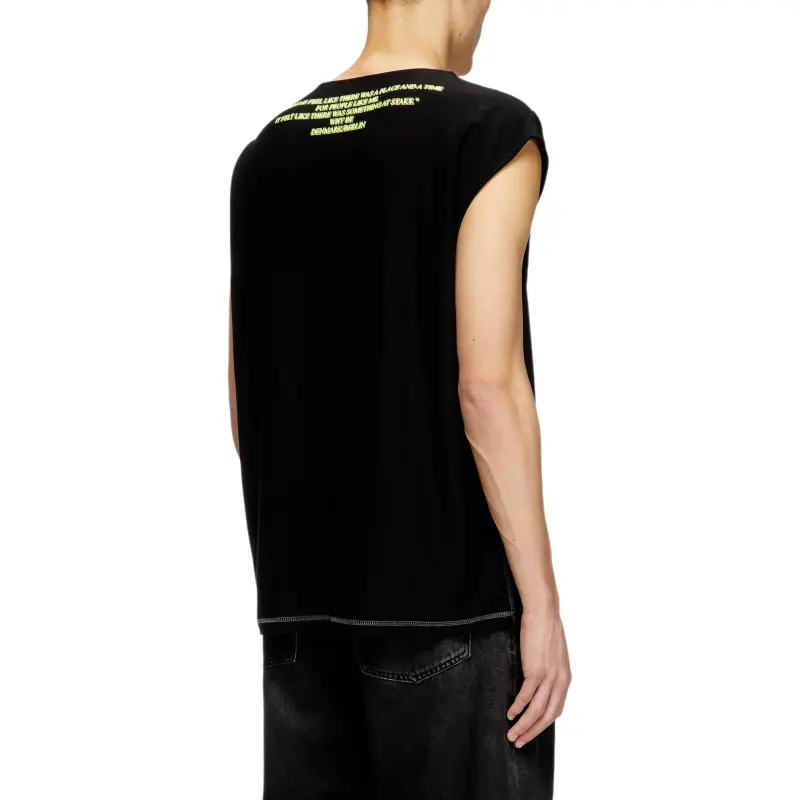 DIESEL Tank Tops Unisex Black-3