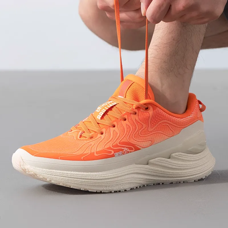 XTEP Anti-Slip Wear-Resistant Low-Top Casual Running Shoes Men's Orange-1