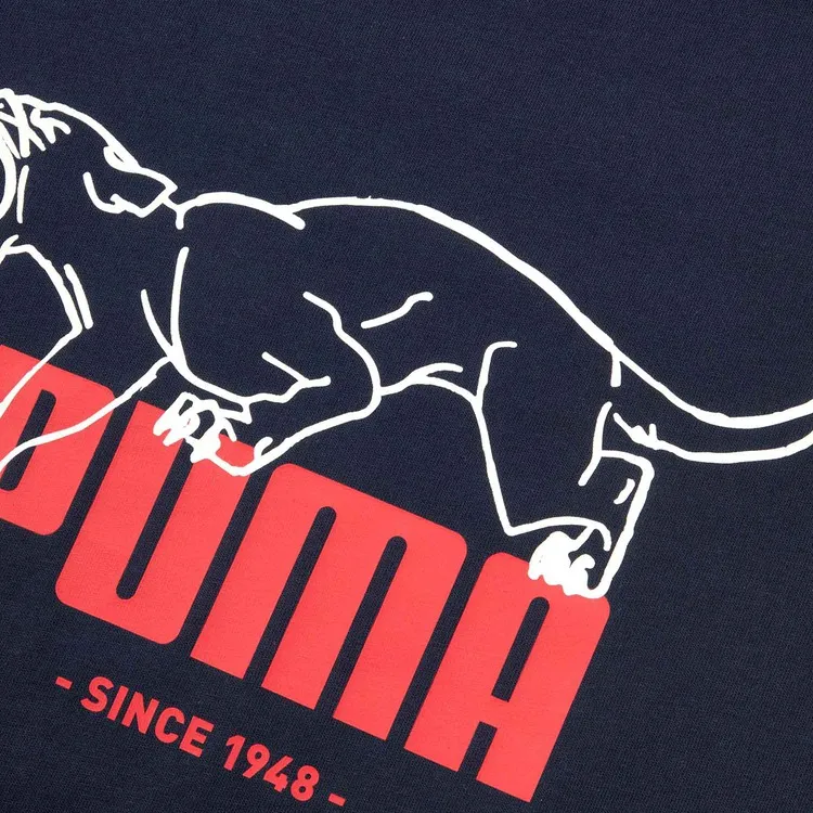 PUMA Basic GRAPHICS T Shirt Men's Marine Blue 06-2